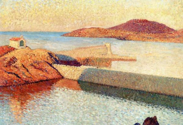 Collioure La Chapelle Sur La Digue - Entree Du Port Collioure by Henri Martin