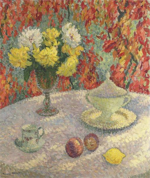 Dahlias In The Sun by Henri Martin