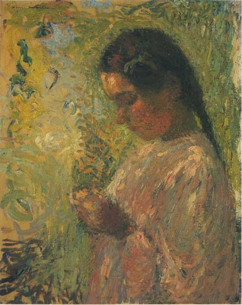 Etude De Jeune Paysanne by Henri Martin