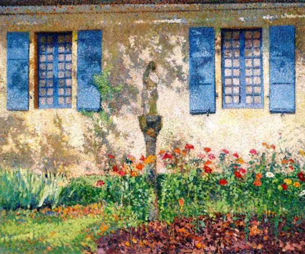 Flower Bed In Front Of The Windows At Marquayrol, In Labastide Du Vert by Henri Martin