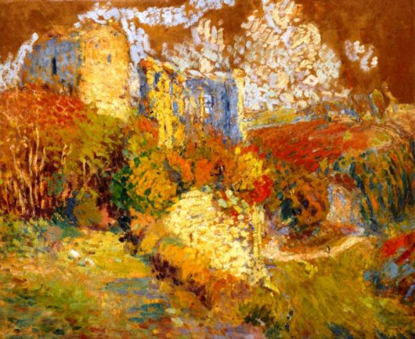 House On The Hillside by Henri Martin Oil Painting Reproductions