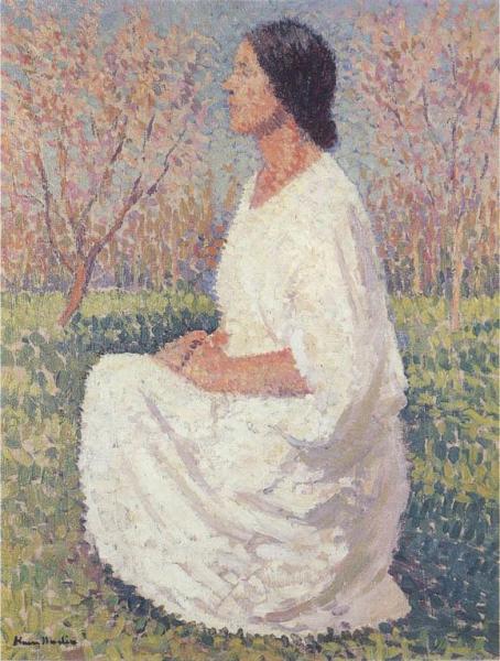 Kneeling Muse by Henri Martin