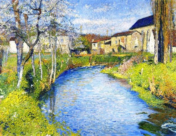 La Vert A Labastide Du Vert Au Printemps by Henri Martin
