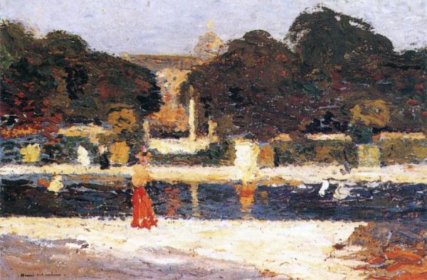 Le Petit Lac Aux Jardins Du Luxembourg by Henri Martin