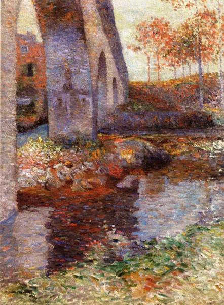 Le Pont Sur La Rivière by Henri Martin