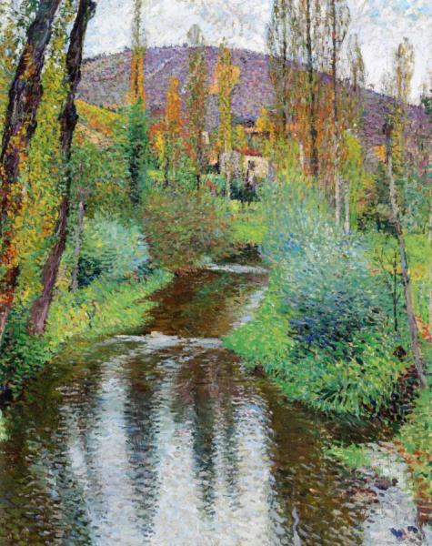Le Vert Et Les Premieres Maisons De Labastide by Henri Martin