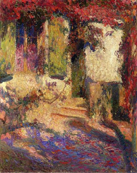 Pergola At The South Door Of Marquayrol by Henri Martin