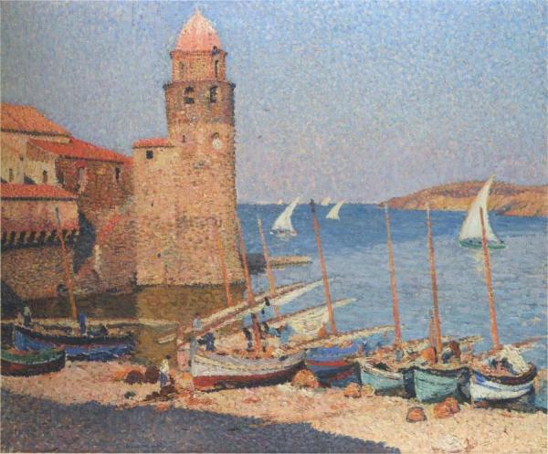 Port Collioure by Henri Martin