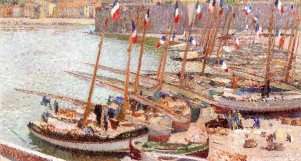Port Collioure Le Quatorze Juilliet by Henri Martin