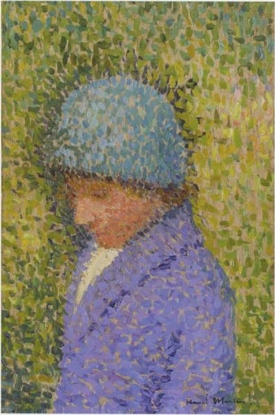Portrait Of A Young Girl by Henri Martin