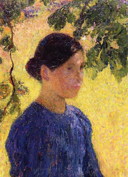 Portrait Of Woman by Henri Martin
