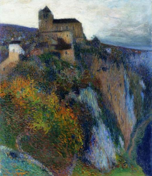 Saint-cirq-lapopie In Evening by Henri Martin
