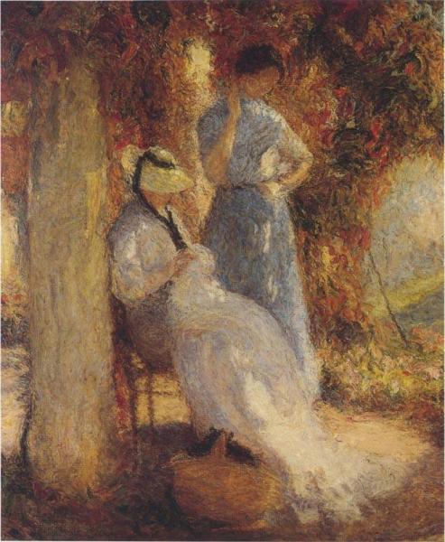 Sewing At Marquayrol by Henri Martin