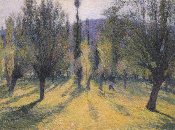 Soleil A Travers Le Peupliers by Henri Martin