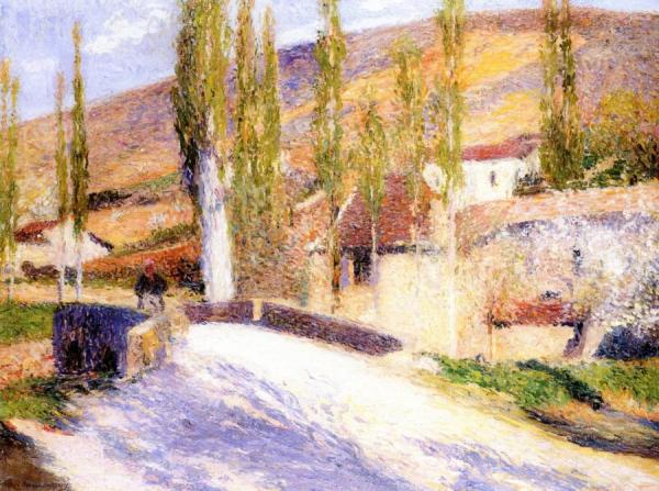Sortie De La Bastide Du Vert Par Le Pont by Henri Martin