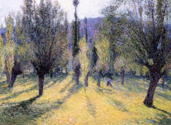 Sunlight Through The Poplars by Henri Martin