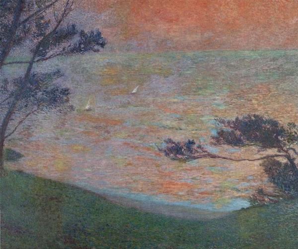 Sunset At Sea by Henri Martin