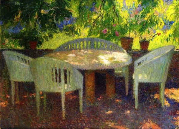 Table Under The Arbor by Henri Martin