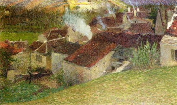 The Center Of La Bastide Du Vert by Henri Martin