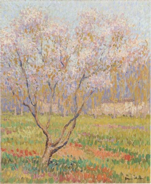 Trees In Bloom by Henri Martin