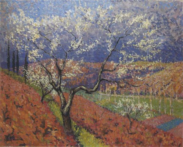 Trees In Flower by Henri Martin