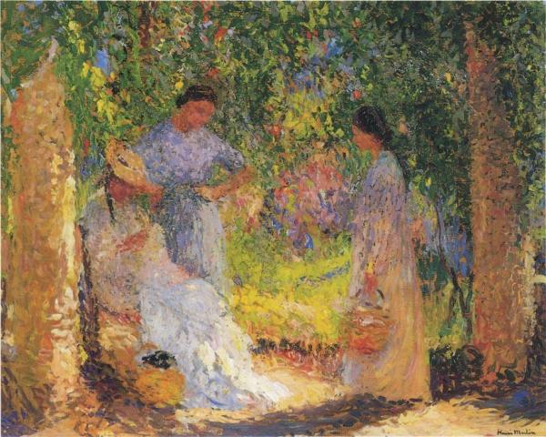 Trois Femmes Dans Un Jardin by Henri Martin