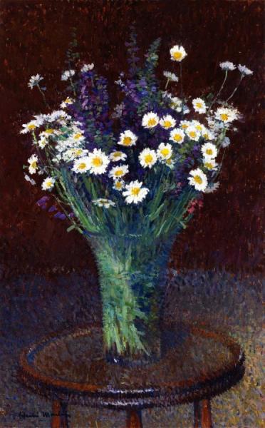 Vase Of Daisies by Henri Martin Oil Painting Reproductions