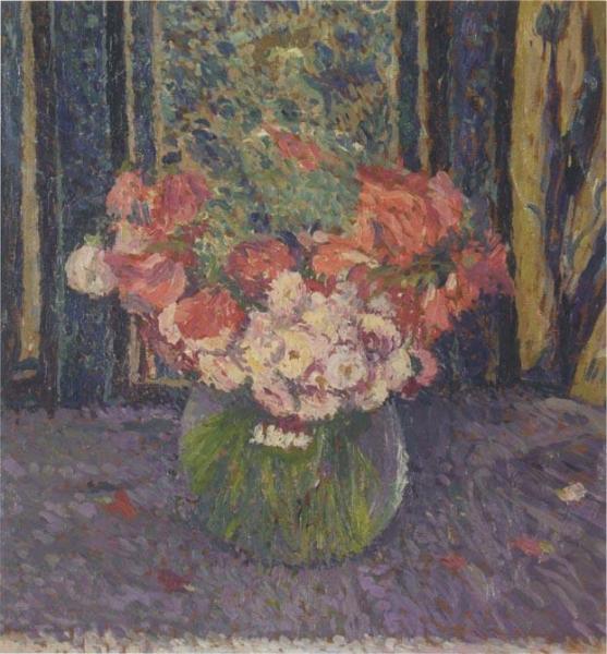 Vase Of Flowers by Henri Martin