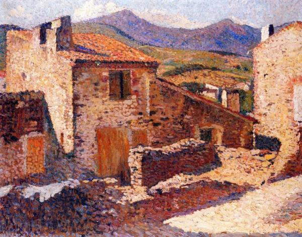 Village In The Sun by Henri Martin