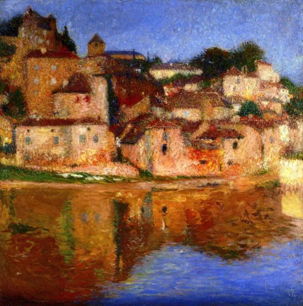 Vue De Port L Eveque by Henri Martin
