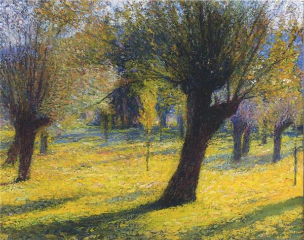 Willows In The Vert by Henri Martin