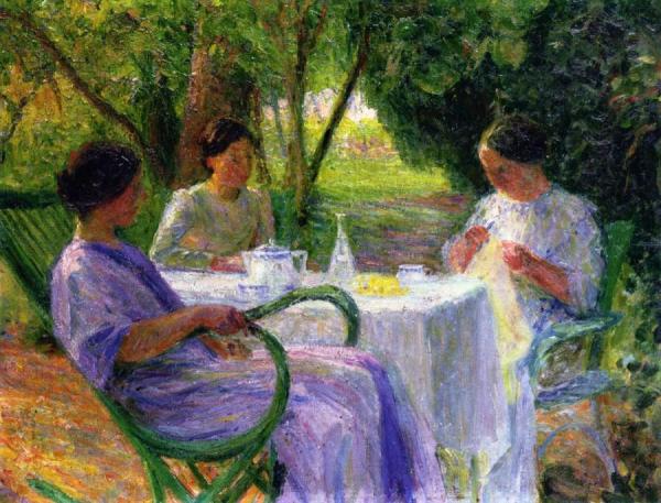 Henri Martin Young Women In The Garden At Marquayrol