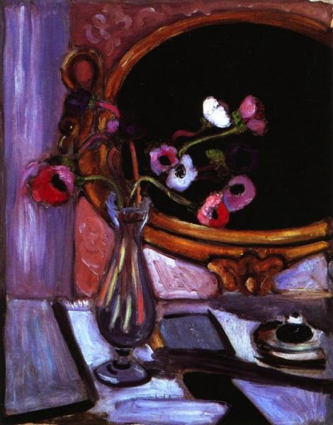 Anemones With A Black Mirror by Henri Matisse