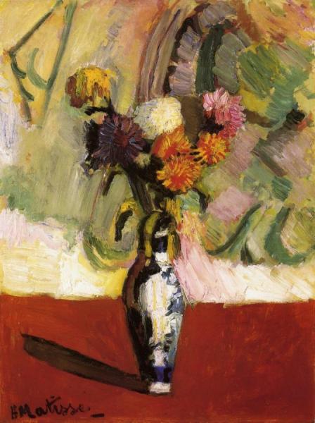 Chrysanthemums In A Chinese Vase by Henri Matisse