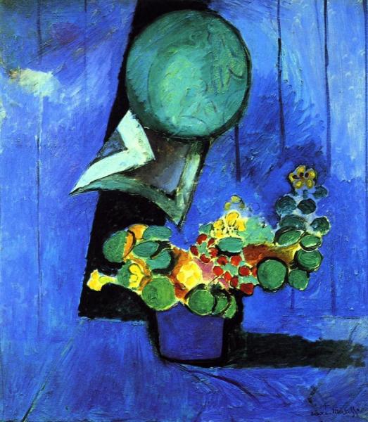 Flowers And Ceramic Plate by Henri Matisse