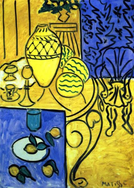 Interior In Yellow And Blue by Henri Matisse Oil Painting Reproductions