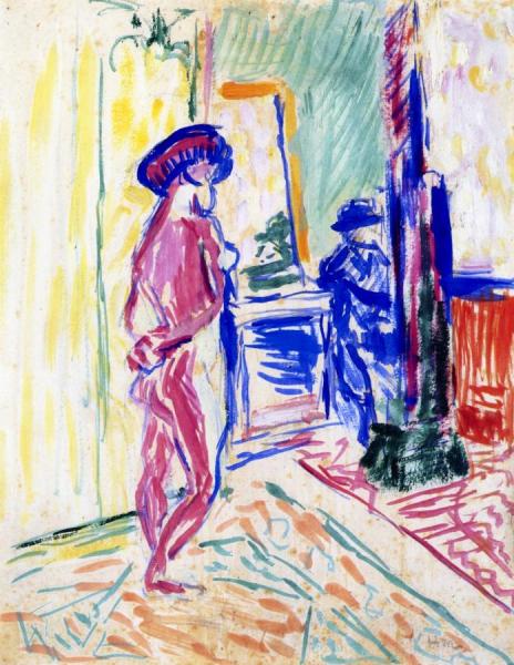 Marquet Painting A Nude In Manguin's Studio by Henri Matisse