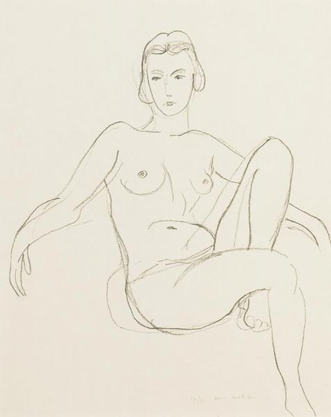 Nu Assis Le Bras Etendus by Henri Matisse