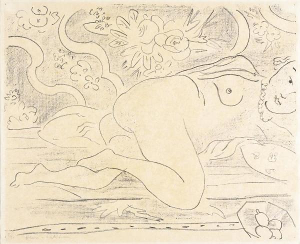 Nu Couche A La Coupe De Fruits by Henri Matisse