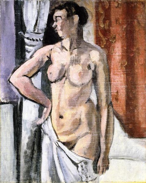 Nude Facing Front, In Front Of The Window, Head Turned To The Right by Henri Matisse