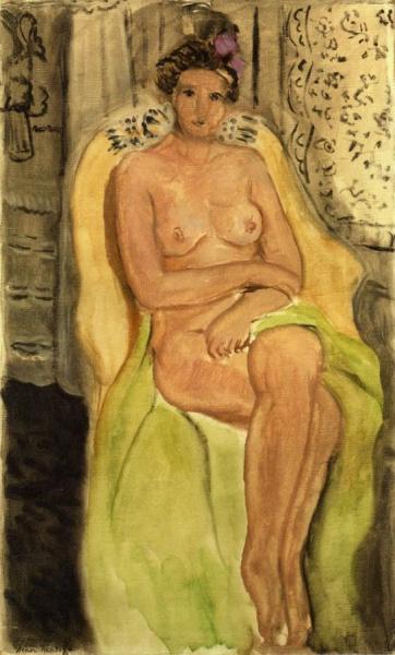 Nude In An Armchair, Legs Crossed by Henri Matisse
