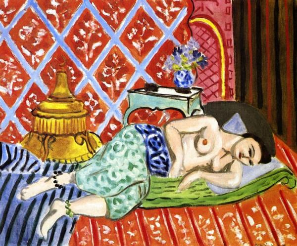 Odalisque Lying Down, Green Pants, Blue Belt by Henri Matisse