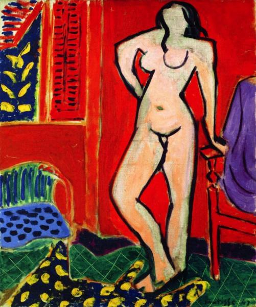 Pink Nude, Red Interior by Henri Matisse