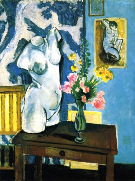 Plaster Torso, Bouquet Of Flowers by Henri Matisse