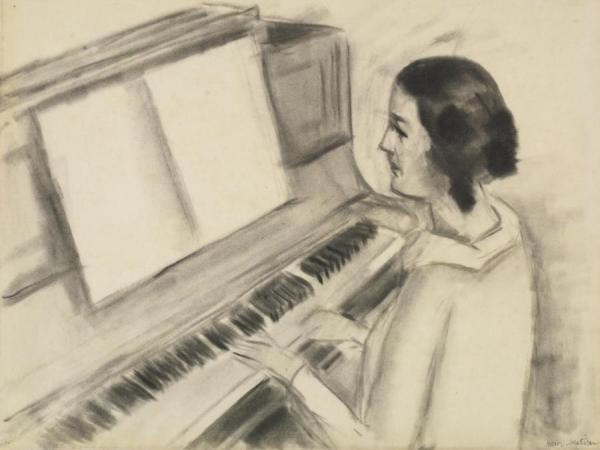 Portrait De Henriette Jouant Au Piano by Henri Matisse