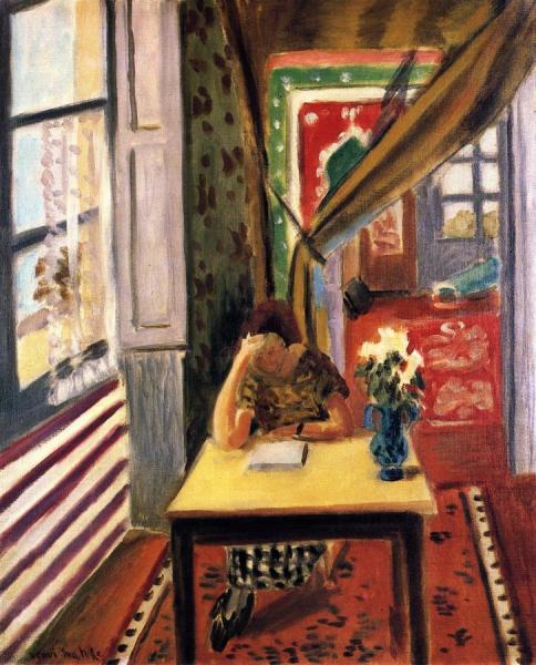 Reader Leaning Her Elbow On The Table by Henri Matisse