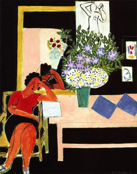 Reader On A Black Background by Henri Matisse