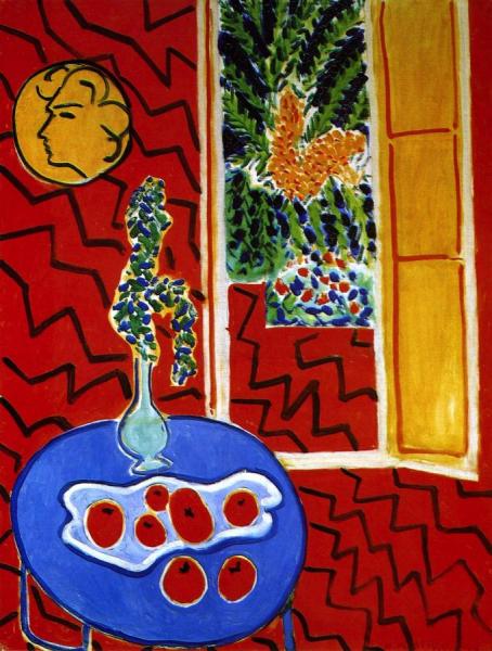 Red Interior: Still Life On A Blue Table by Henri Matisse