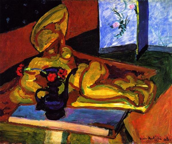 Sculpture And Persian Vase by Henri Matisse