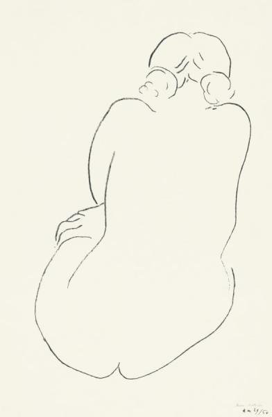 Seated Nude, Viewed From Behind (nu Assis, Vu De Dos) by Henri Matisse